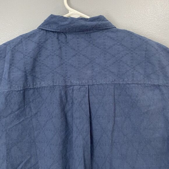 The North Face Shirt Mens Large Blue Lightweight Breathable Hemp Blend Button Up - Picture 9 of 11